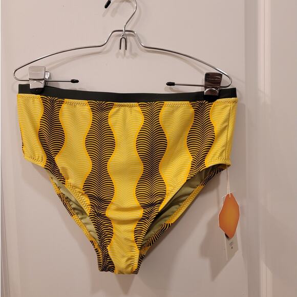 Fe Noel x Target Wave Print High Leg Cheeky Bikini Bottom - Picture 2 of 10